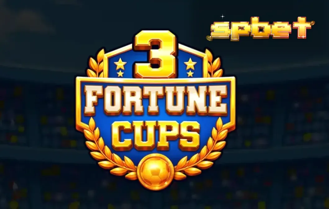Interface do jogo 3 Fortune Cups com temática de futebol