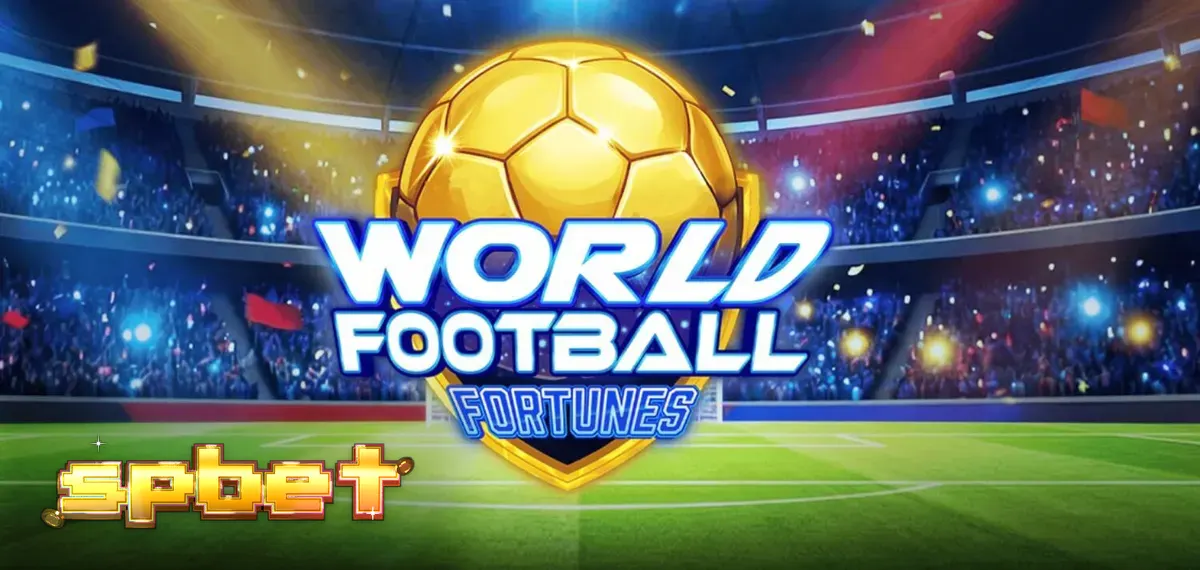 Interface do slot World Football Fortunes com tema de estádio de futebol